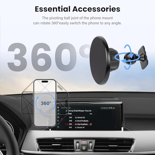 Car Phone Holder Compatible with BMW X1 2016-2022 / BMW X2 2018-2023 Accessories 8.8 inch Touchscreen Fixed Clip,360°Rotation Magnetic Phones Mount for Phones (not fit 6.5 inch) - Image 5