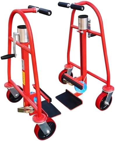 Manual Furniture and Crate Mover (Set of 2) with PU Swivel Casters - Safe and Easy Lifting -1320 lbs Capacity, Machinery Mover Pake Handling Tools Brand (PU on Steel Caster) by PakeHandlingTools