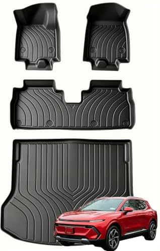 Joruoo-Floor Mats & Cargo Liner for 2024-2026 Chevy Equinox EV (Not Fit Gasoline), TPE All-Weather Heavy Duty TPE Floor Liners Full Coverage Automotive for Chevrolet Equinox EV Accessories by JORUOOServeyouwellalltheway