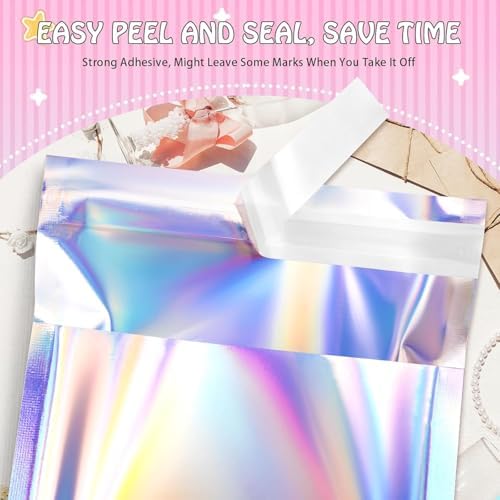 FUNFERY 5.5x7.9 in Holographic Mylar Poly Mailers Self Sealing Adhesive Bag - Image 3