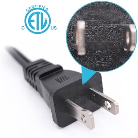 5ft Extension Cord,2 Prong Small and Thin Extension Cords,Male/Female for NEMA 1-15P to NEMA 1-15R Short Extension Cord Indoor (1, Black 5ft) - Image 5