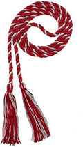 Tassel Depot Graduation Honor Cord - Red/Gray - Every School Color Available - Made In Usa by TasselDepot
