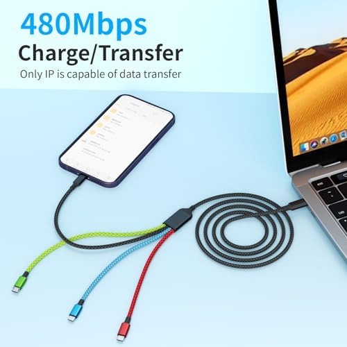 USB C Multi Charging Cable, 4 in 1 Charging Cords with Dual USB C Ports - Image 6