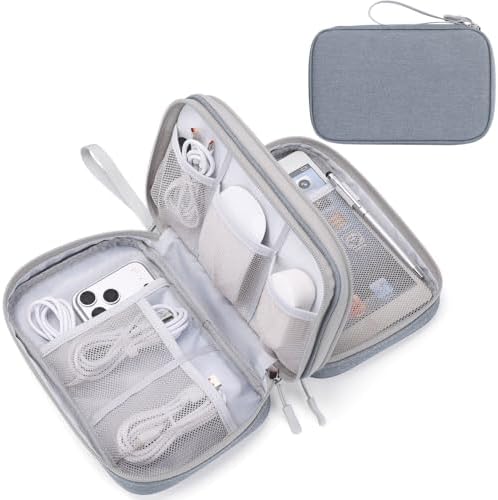 FYY Electronic Organizer, Travel Tech Pouch Bag, Large, Light Grey by FYY