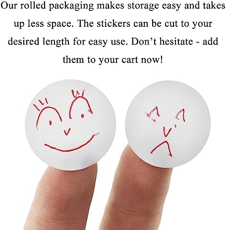 HAHIYO 1Inch 500Pcs White Kraft Label Sticker Roll - Round, Blank, Permanent Adhesive Dot Sticker for Jar, Canning, Price Tag, Store Organizing - Image 6