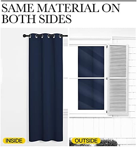 NICETOWN Doorway Curtain Privacy, Door Cover Curtain, Sound Reducing Winter Insulated Thermal Room Darkening Blackout Curtains for Bedroom, 84 inch Length (1 Panel, 5ft Wide by 7ft Long, Navy) - Image 6