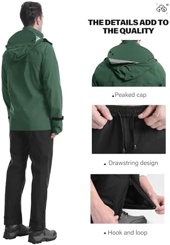 iCreek Rain Suit Waterproof Breathable Lightweight 2-Piece Rain Gear Unisex - Image 5