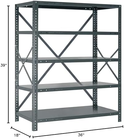 Quantum Storage Systems 39-1836-5 IRONMAN Solid Heavy Duty 5 Shelves 39" H x 36" W x 18" D - Image 2
