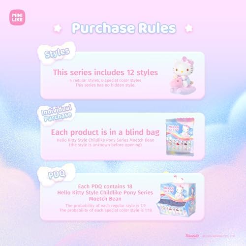 Blind Box Hello Kitty Mini Figures Childlike Pony Series - Image 6