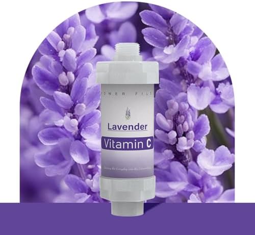 Shower Head Filter for Hard Water Bathroom Accessories Water Filter Vitamin C Replacement Cartridge Remove Chlorine Fluoride Improves Skin Condition Protects Hair Lavender Scent by Unknown