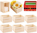 GRETJOB 6PCS 5" Wooden Crates, Small Wooden Crates for Crafts by Unknown