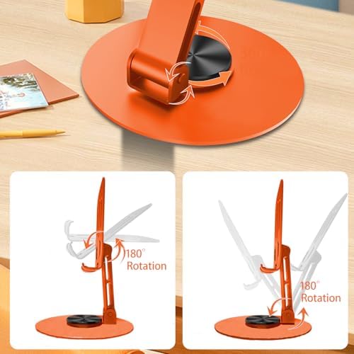 Universal Metal Cell Phone Stand, Orange - Image 4
