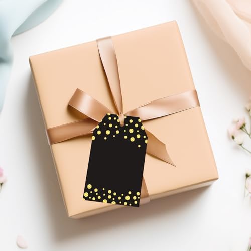 Anwyll Gift Tags with String - 100 Pcs Black Gift Tags for Presents - Image 4