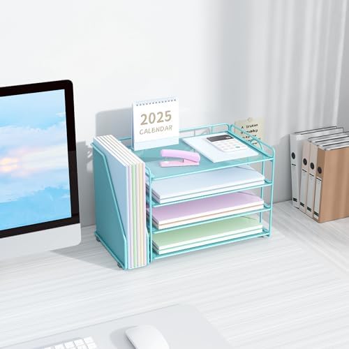 Spacrea 4-Tier Paper Organizer for Desk with File Organizer - Image 4