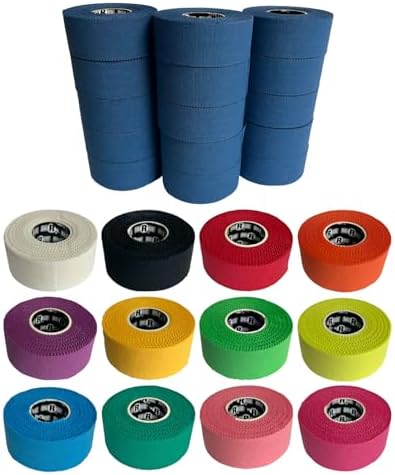 Ringside 1” Athletic Trainers Tape, 15 Rolls, Adhesive Cotton, Blue by Ringside