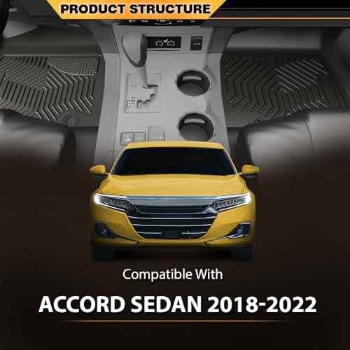 G-PLUS TPE Floor Mats & Cargo Liners Fit Honda Accord Sedan 2018-2022 - Image 6