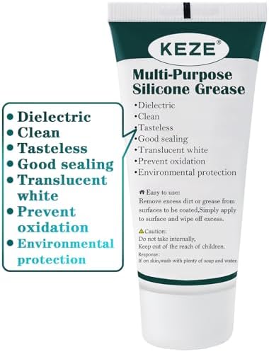 KEZE Silicone Grease Waterproof Food Grade Silicone Sealant Lubricant for Plumbers Valve Faucet O Rings 1 oz 3-Pack - Image 2