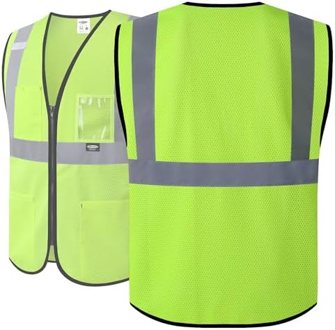 JKSafety Safety Vest for men women Hi Vis Vest with Pockets and Zipper High Visibility Construction Vests BX310 - Image 6