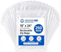 18" X 24" 5 Gallon Reclosable Zip Plastic Poly Bags (250 Count) - 2 Mil by SpartanIndustrial