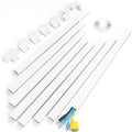 Yecaye Cord Covers for Wires on Wall, 113in, W1.18in H0.67in, White by Yecaye