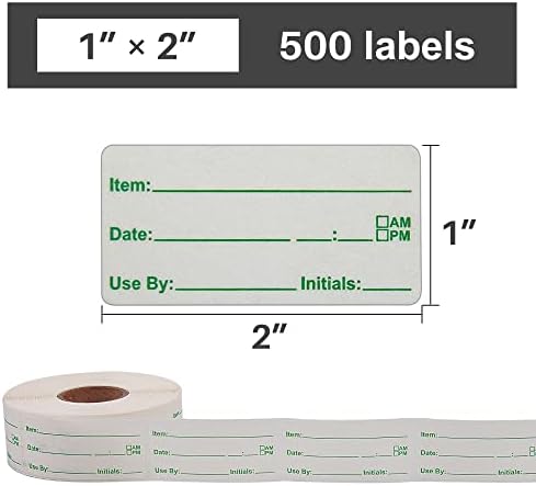 L Liked 500 Stickers Use by 1 x 2 Inch Dissolvable Labels Green (Pack of 2) - Image 4