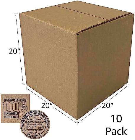 Corrugated Mail & Shipping Boxes, 20 x 20 x 20 inch - Image 2