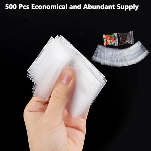 500 PCS 2" x 2" Small Plastic Bags 2 Mil Mini Clear Plastic Poly Bag - Image 3