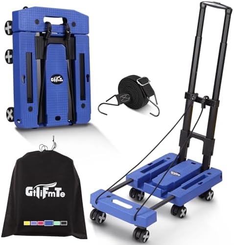GtIiFmTe Foldable Hand Truck, Lightweight Luggage Cart for Airport Car Seat by GtIiFmTe