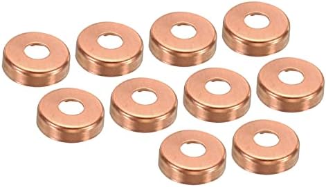 PATIKIL 5/8" Copper End Cap with 1/4" Hole, 10 Pcs Pipe Fitting Sweat Plug Connection for Water Pipe Plumbing, HVAC, Refrigeration System by PATIKIL