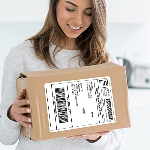 MFLABEL Full Sheet Shipping Labels 8.5x11 Inch - Matte White Permanent Adhesive Paper for Laser & Inkjet Printers (500 Sheets) - No Cut Needed Address Labels + Free 48 Fragile Stickers - Image 5