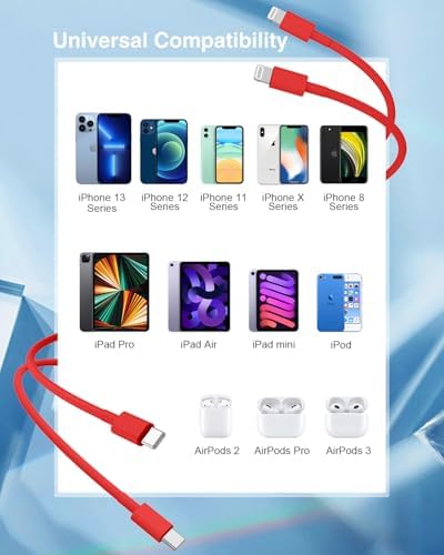 Susnwere USB C to Lightning Cable (2pack 6ft), Apple MFi Certified iPhone Fast Charger 2m, Power Delivery Original Type C Charging Cord for Apple iPhone 13/12/11 Pro/11/XS MAX/XR/8/7/6s Plus,iPad - Image 6