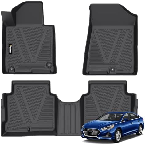 Wailtnb-Mats for Hyundai Sonata 2015-2019 / Kia Optima 2016-2020 Floor Mat All Weather Floor Liner Car Mat for Hyundai Sonata Custom Fit Automotive Full Set Accessories by Wailtnb