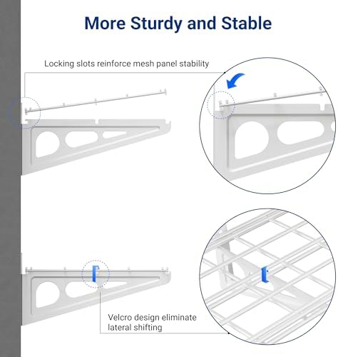 FLEXIMOUNTS 2-Pack 1x4ft 12-inch-by-48-inch Wall Shelf Garage Storage Rack Wall Mounted Floating Shelves, 450 lbs Load Capacity, White, Classic Series - Image 4