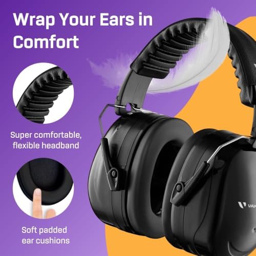 Noise Reduction Earmuffs for Adults - 35 dB (2K Hz) Protection Headphones - Image 4