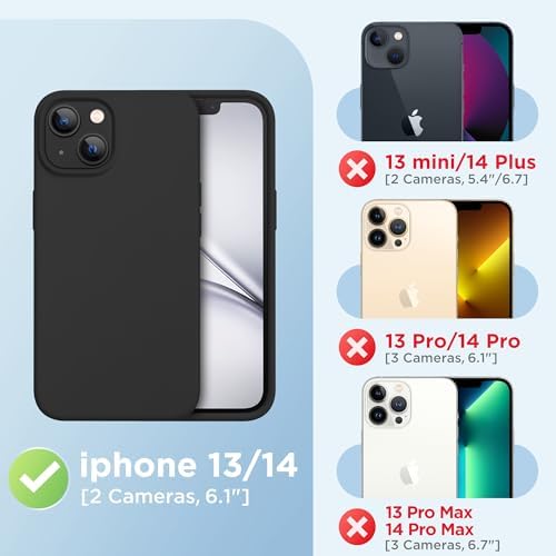 GolbinBox Magnetic for iPhone 13/14 Case, Silicone Cover, Black - Image 2