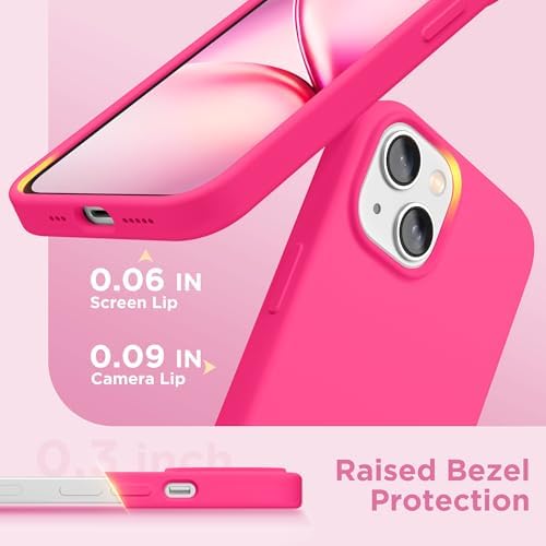 GolbinBox Magnetic for iPhone 15 Case, Silicone Cover, Hot Pink - Image 6
