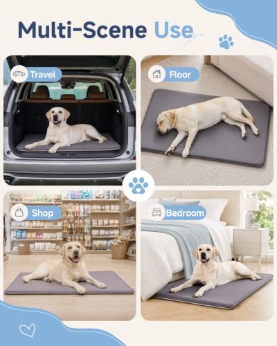Dog Crate Pad Mat, Waterproof Wipeable Kennel Bed, 23x17, Graphite Grey - Image 6