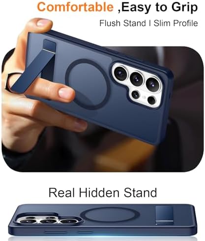Temdan Magnetic for Samsung Galaxy S26 Ultra Case, [Innovate Stand][Military Grade Drop Protection][Non Slip][Translucent Matte] Shockproof Phone Case for Galaxy S26 Ultra 2026 -Blue - Image 7