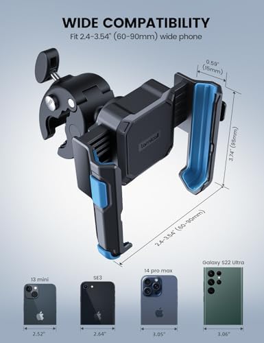 Lamicall Motorcycle Bike Phone Mount, 1s Lock Bike Phone Holder - Image 5