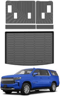 Mixsuper Cargo Liner for Chevy Suburban/GMC Yukon XL 2021-2026, All Weather Trunk Mat Backrest Mat TPE Back Seat Cover Protector for Suburban Yukon XL Accessories by Mixsuper