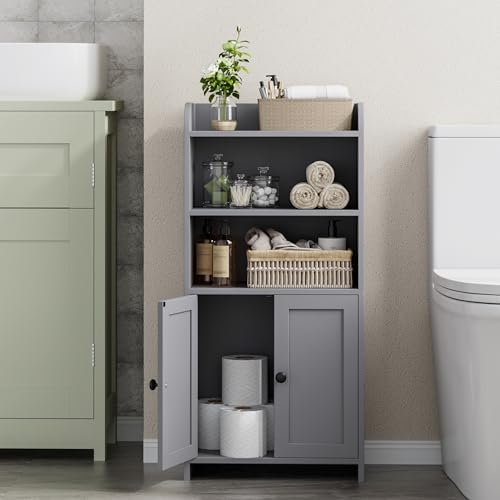 Homhedy Small Bathroom Storage Cabinet, Toilet Paper Storage Cabinet - Image 6