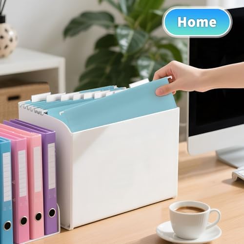 25-Pack Hanging File Folders, Letter Size, Includes 35 Transparent Label Cards & 50 Sticker Labels,1/5-Cut Tabs for Home & Office Organization(Light Blue) - Image 6