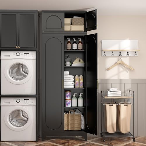 SteeLoong 90"Metal Pantry Storage Cabinet with Doors & 4 Adjustable Shelves - Image 5