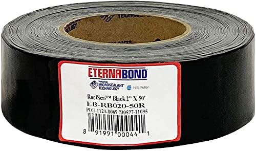 EternaBond RoofSeal Black 2" x50' MicroSealant UV Stable RV Roof Seal Repair Tape | 35 mil Total Thickness - EB-RB020-50R - One-Step Durable, Waterproof and Airtight Sealant by ETERNABOND