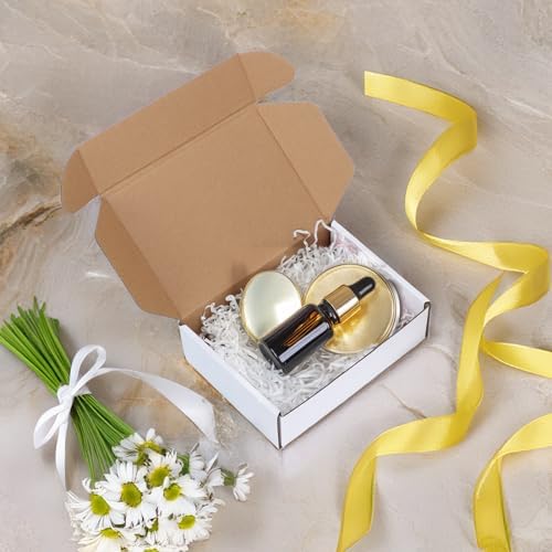 HORLIMER 10 Pack 7x5x2 Shipping Boxes, White Corrugated Cardboard Box for Mailing, Packaging, Small Business - Image 6