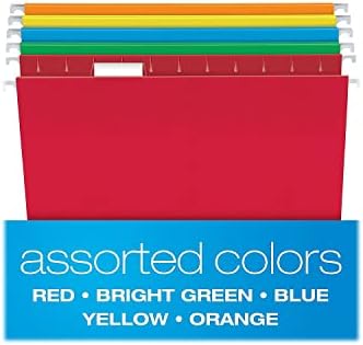 Pendaflex Hanging File Folders, Letter Size, Assorted Colors, 1/5-Cut Adjustable Tabs, 25 Per Box (81663) - Image 2