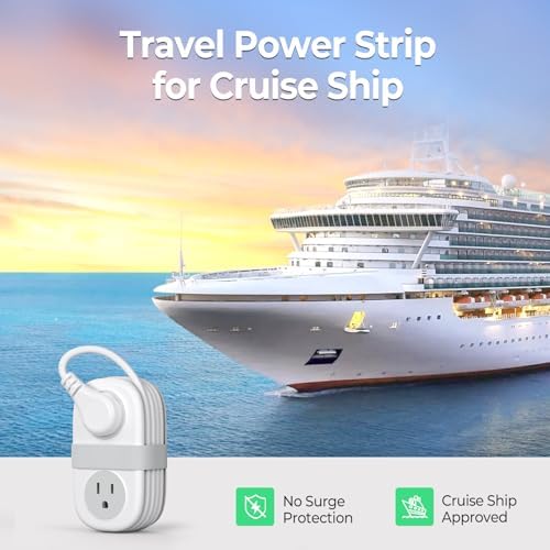 ORICO Cruise Approved Travel Power Strip, 4FT Wrap-Around Extension Cord - Image 3