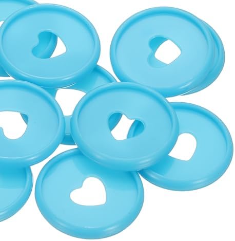 PATIKIL 28mm Plastic Book Binding Discs, 11 Pack Discbound Expansion Discs Heart Binder Rings for DIY Notebook Planner, Blue - Image 5
