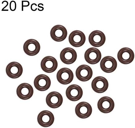 uxcell Fluorine Rubber O-Rings 7mm OD 3mm ID 2mm Width, Metric FKM Sealing Gasket, Pack of 20 - Image 2