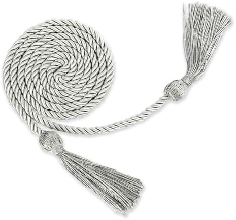 Honor Cords Graduation Cords 2026 Silver Honors Cords for Graduation Ropes Honors Cords Graduation Accessories 67" Long Braided Cords for 2026 Graduation Decorations Bachelor Gown by FFNMU